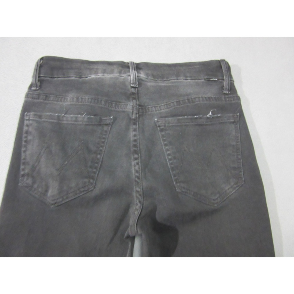 Mother Jeans Womens 27 Black High Waisted Looker Raw Hem Distressed USA - Picture 13 of 16